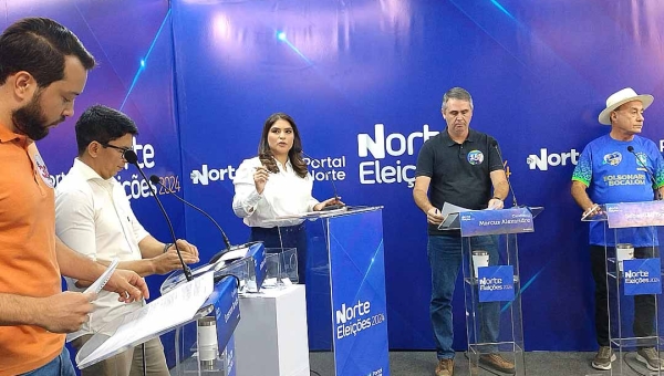 Longe de uma cadeirada, debate na TV Norte entre os candidatos a prefeito de Rio Branco foi uma reunião de irmandade e quase deu sono