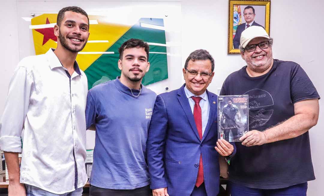 Em reunião com governo, Gonzaga destaca incentivo da Aleac à inovação tecnológica e capacitação de jovens acreanos