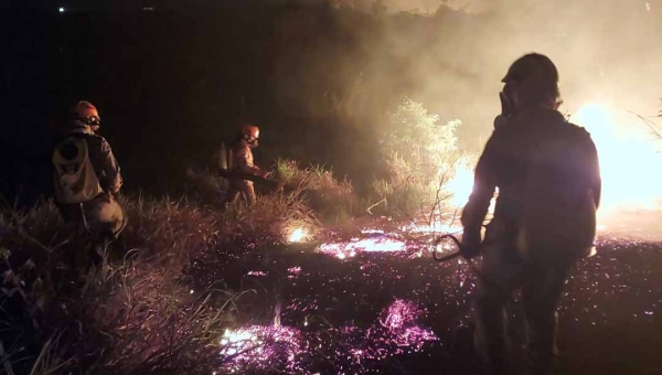 Suspeito de atear fogo que se propagou por uma grande área de mata em Sena Madureira foi preso pela PM