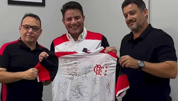 Gladson recebe dirigentes do Flamengo no Arena da Floresta e anuncia jogos do time carioca no estádio