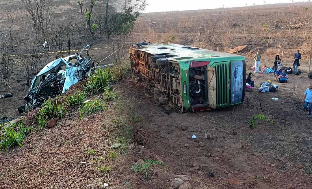 Acidente envolvendo ônibus na BR-364 deixa duas vítimas fatais, próximo à cidade Pimenta Bueno