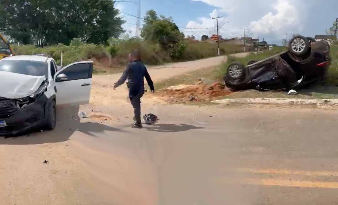 Veículos colidem em Sena Madureira e por pouco não fazem vítimas fatais