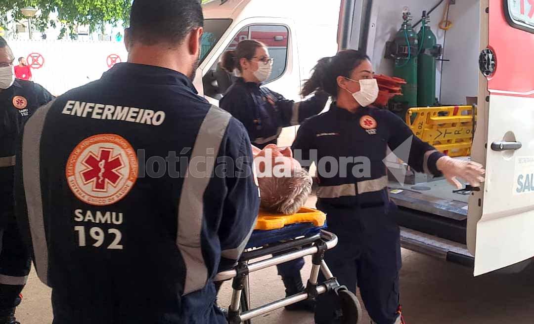 Idoso sofre queda de três metros e é levado ao Pronto-Socorro de Rio Branco com fratura exposta