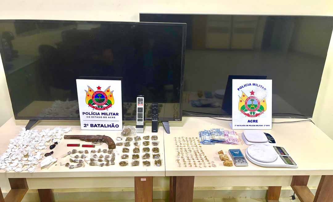 Polícia Militar apreende arma, drogas e produtos roubados no Segundo Distrito da Capital