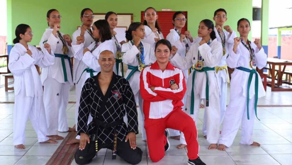 Alunos do Colégio Militar Dom Pedro II conquistam medalhas no Rondônia Open de Taekwondo