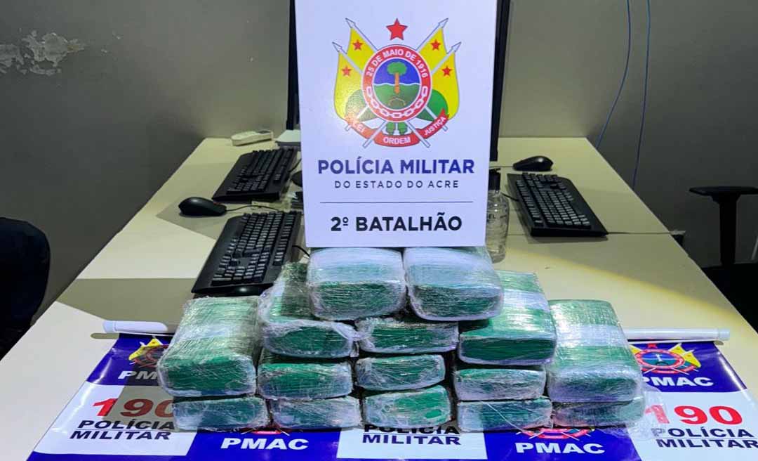 Ex-presidiário é preso pela Polícia Militar com mais de 15 quilos de drogas, no bairro Vila Acre