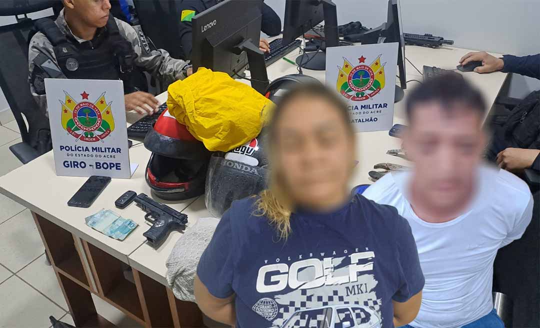 Policiais do GIRO prendem casal suspeito de cometer série de assaltos em Rio Branco