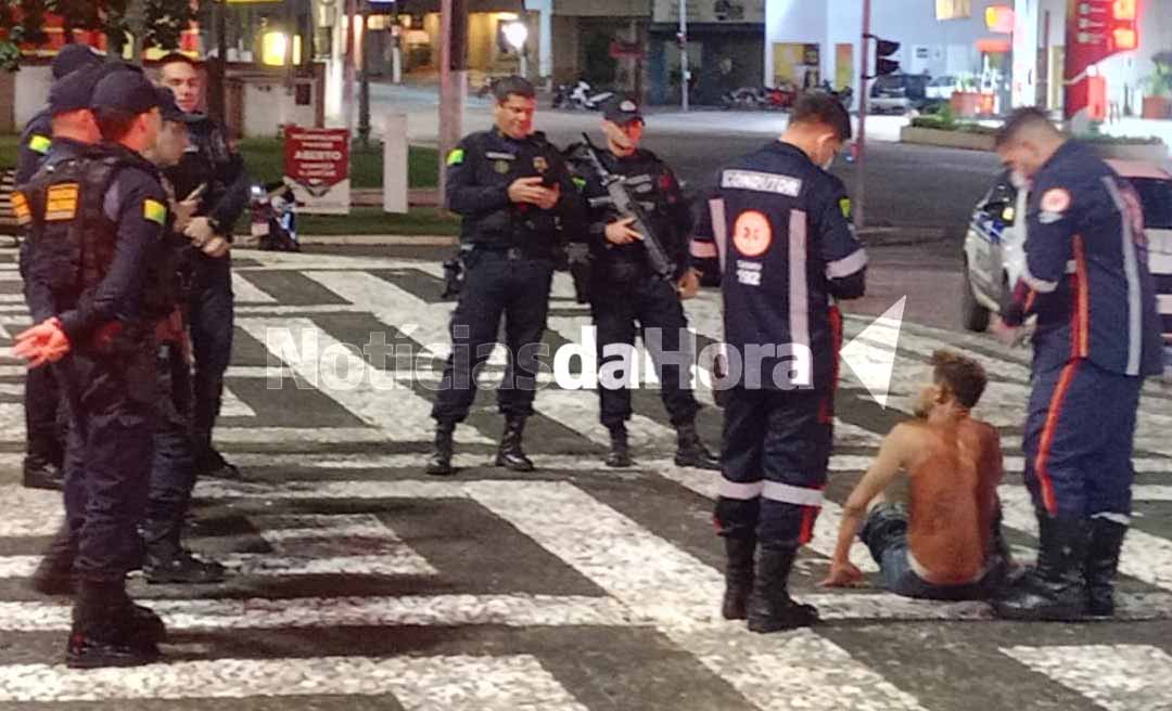 Homem em situação de rua é esfaqueado em frente ao Terminal Urbano de Rio Branco