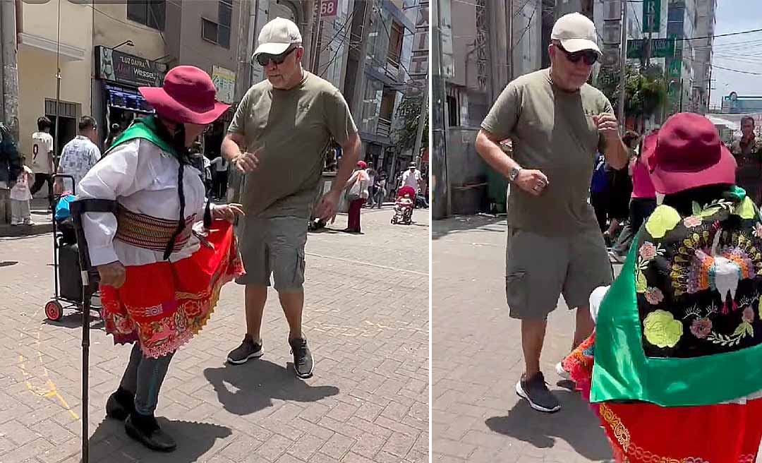 Petecão vira “dançarino” em Lima, Peru