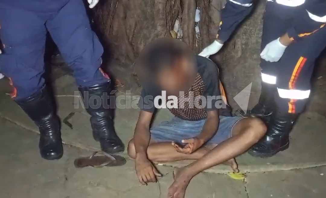 Homem em situação de rua é encontrado ferido no Centro de Rio Branco