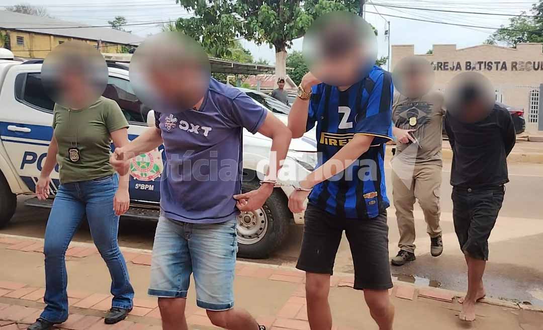 Polícia de Brasiléia apreende três suspeitos de envolvimento em homicídio e tentativa de assassinato em distribuidora