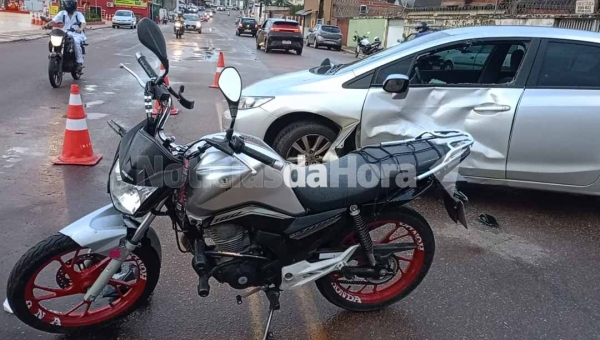 Motociclista sofre ferimentos graves em colisão na Estrada da Floresta, em Rio Branco