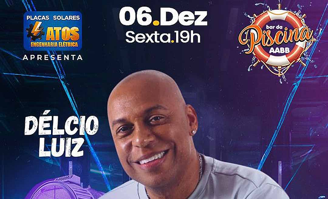 Sexta-feira na AABB: Délcio Luz um dos maiores compositores e cantor do Brasil traz as melhores do pagode dos anos 90