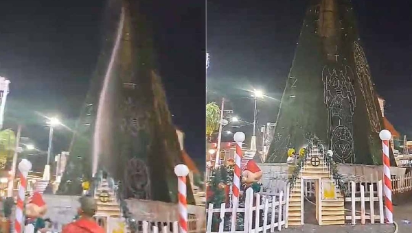 Corpo de Bombeiros diz que está apurando causas do incêndio na árvore de Natal do Palácio Rio Branco