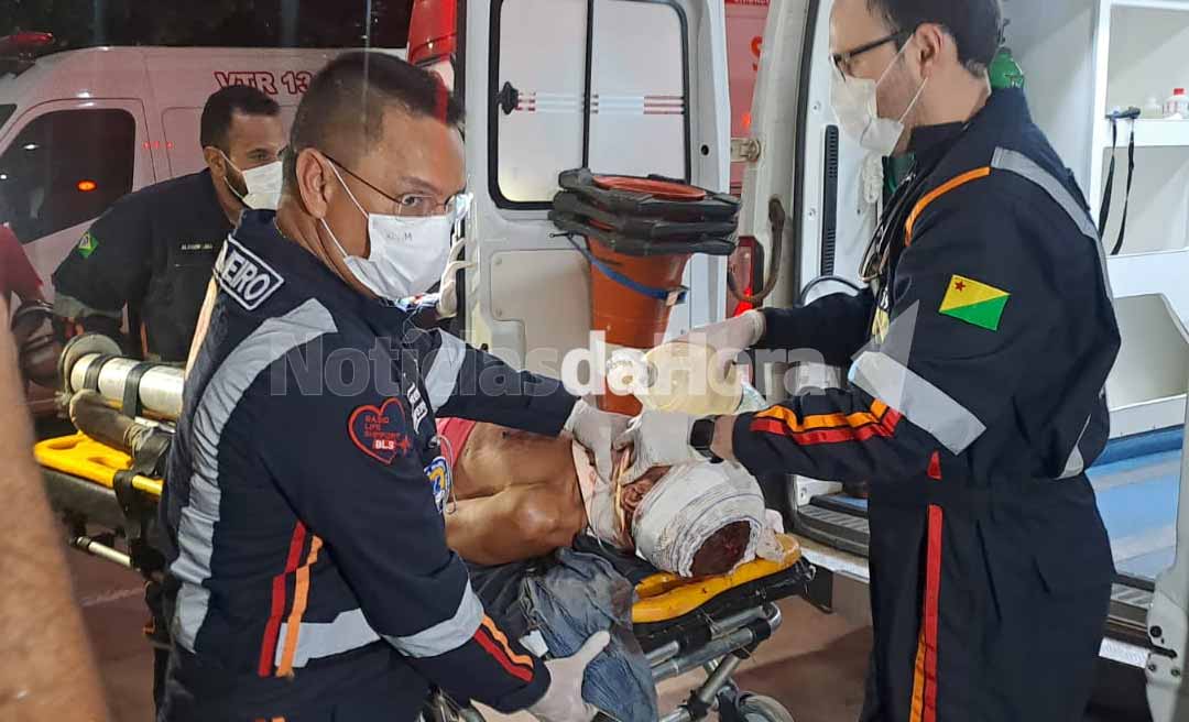 Colisão entre moto e bicicleta na Transacreana deixa ciclista em estado gravíssimo