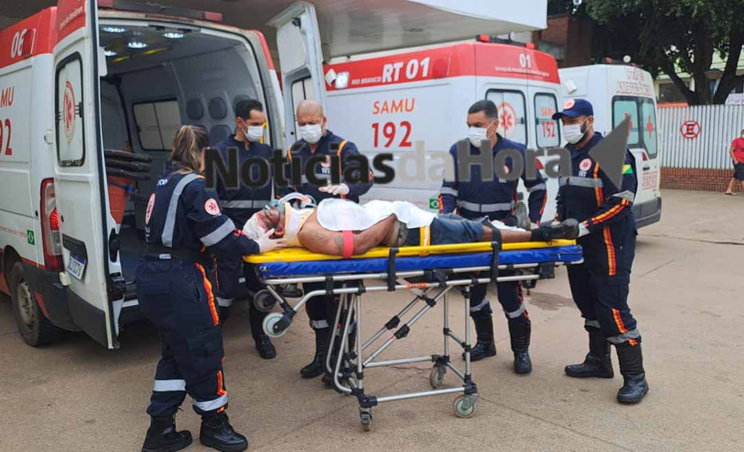 URGENTE: Homem é brutalmente agredido com golpes de terçado no bairro Triângulo Novo, 2° Distrito de Rio Branco