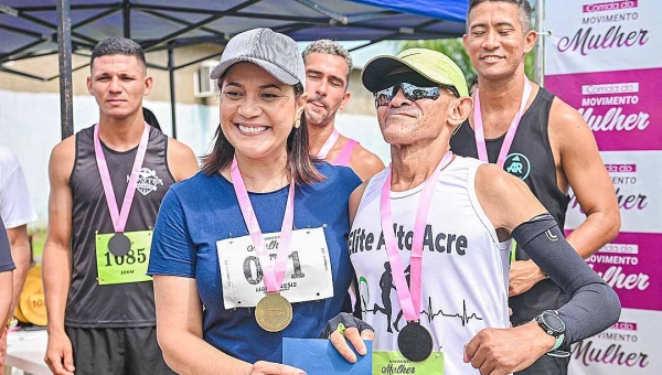 Mailza Assis participa de corrida de rua do Movimento Mulher e anuncia prova de meia maratona em Rio Branco