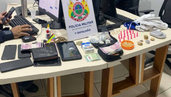 Após denúncia, PM prende quadrilha por roubo, tráfico de drogas e receptação