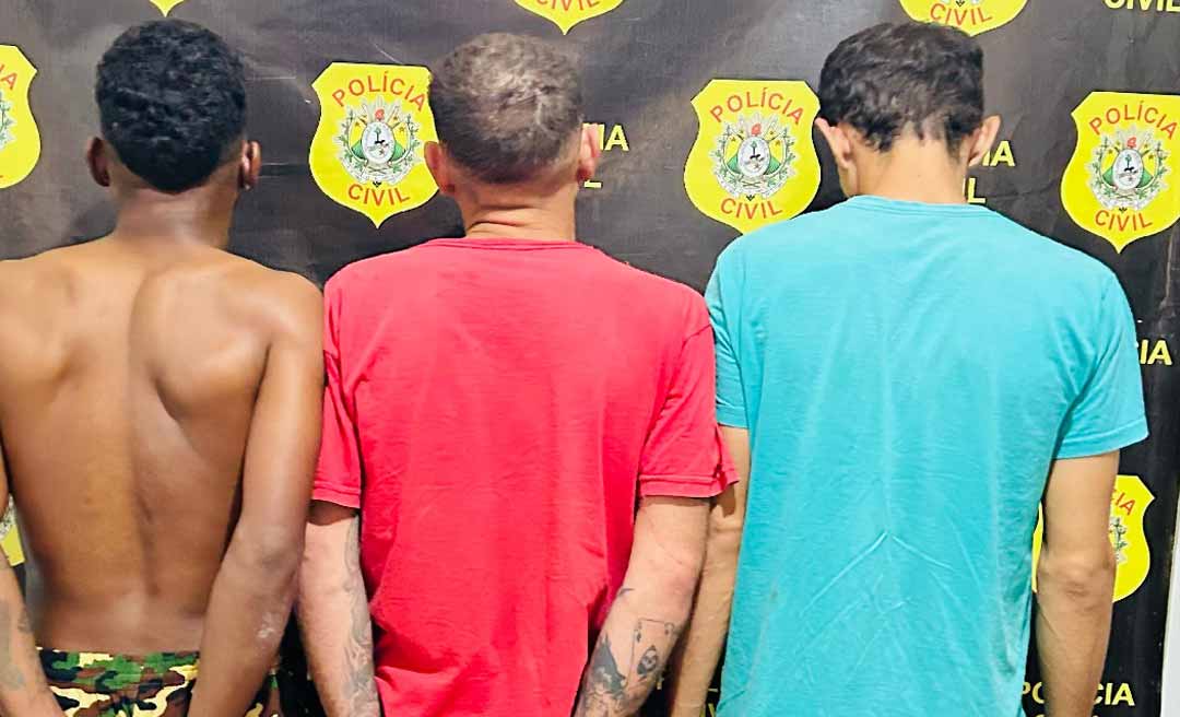 Polícia Civil prende trio suspeito de integrar facção criminosa e praticar tortura em Tarauacá
