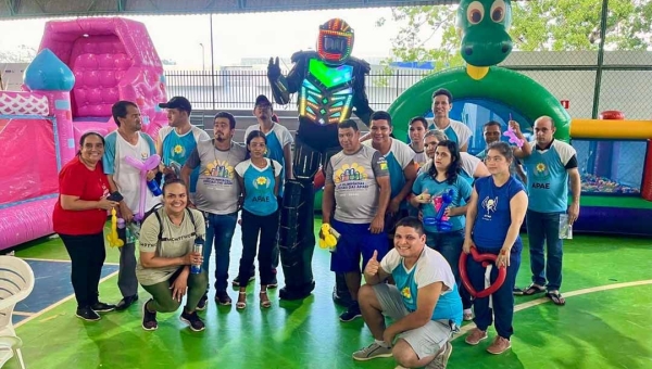 Alunos da Apae Rio Branco participam da Semana S no Sesc Bosque: “Momento de interação, cuidado e alegria para todos”
