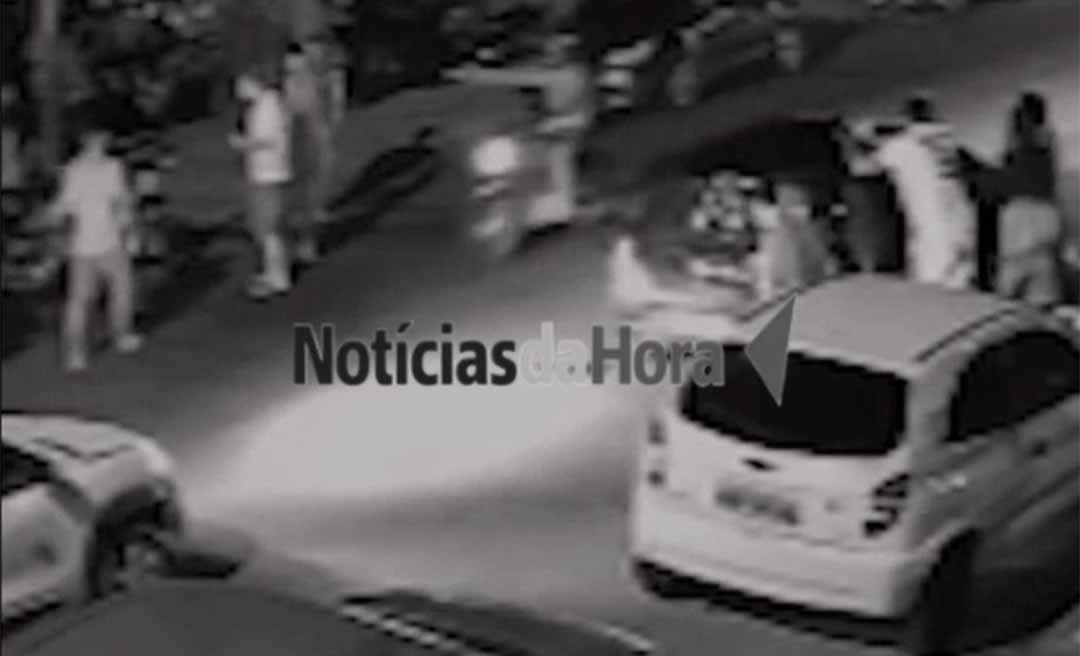 Vídeo flagra execução de homem em frente a tabacaria localizada na Rua Minas Gerais, em Rio Branco