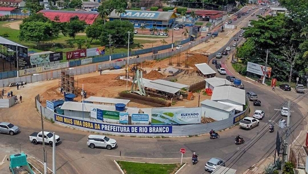 Prefeitura de Rio Branco prorroga por mais cinco meses prazo para conclusão do elevado Mamedio Bittar; obra deve ser entregue em dezembro deste ano