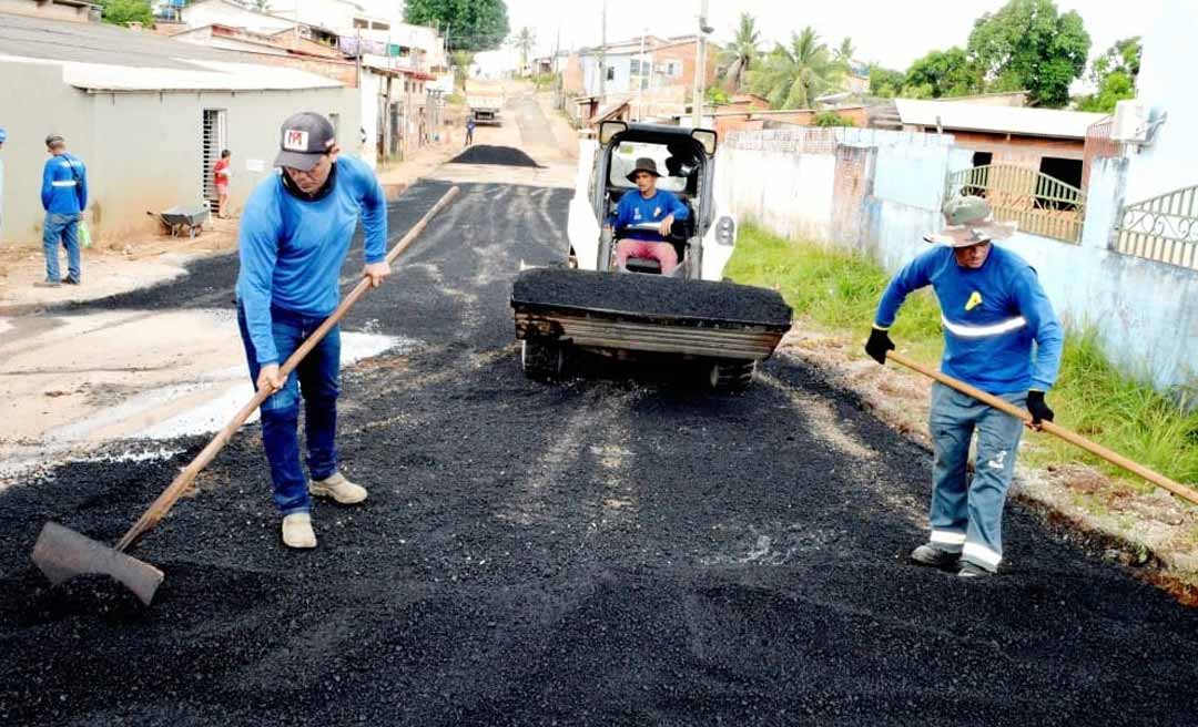 Prefeitura de Rio Branco reajusta contrato de pavimentação e manutenção urbana com acréscimo de R$ 558 mil no Programa Asfalta Rio Branco