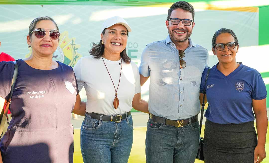 Gladson reafirma apoio a Mailza nas eleições de 2026 durante inauguração de quadra em Rodrigues Alves: “Estou com a senhora na chuva, no sol, na sombra, na noite”