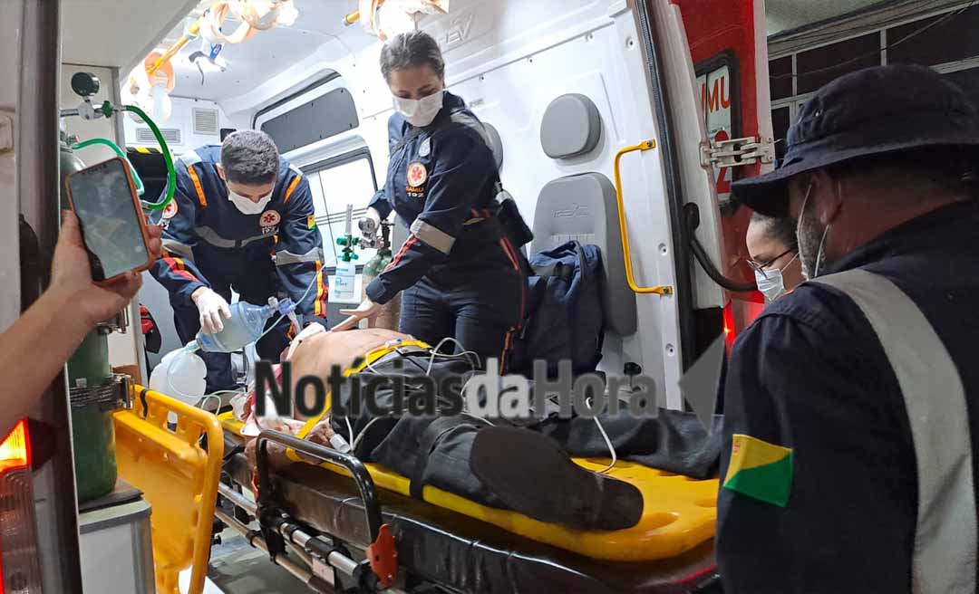 Idoso fica em estado grave após ser atropelado por motociclista no bairro Alto Alegre, em Rio Branco