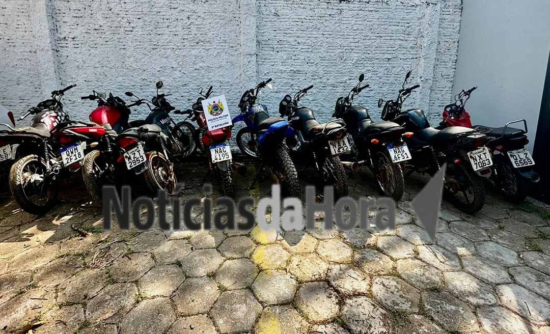 Polícia Militar recupera nove motocicletas furtadas de depósito da Polícia Civil em Rio Branco