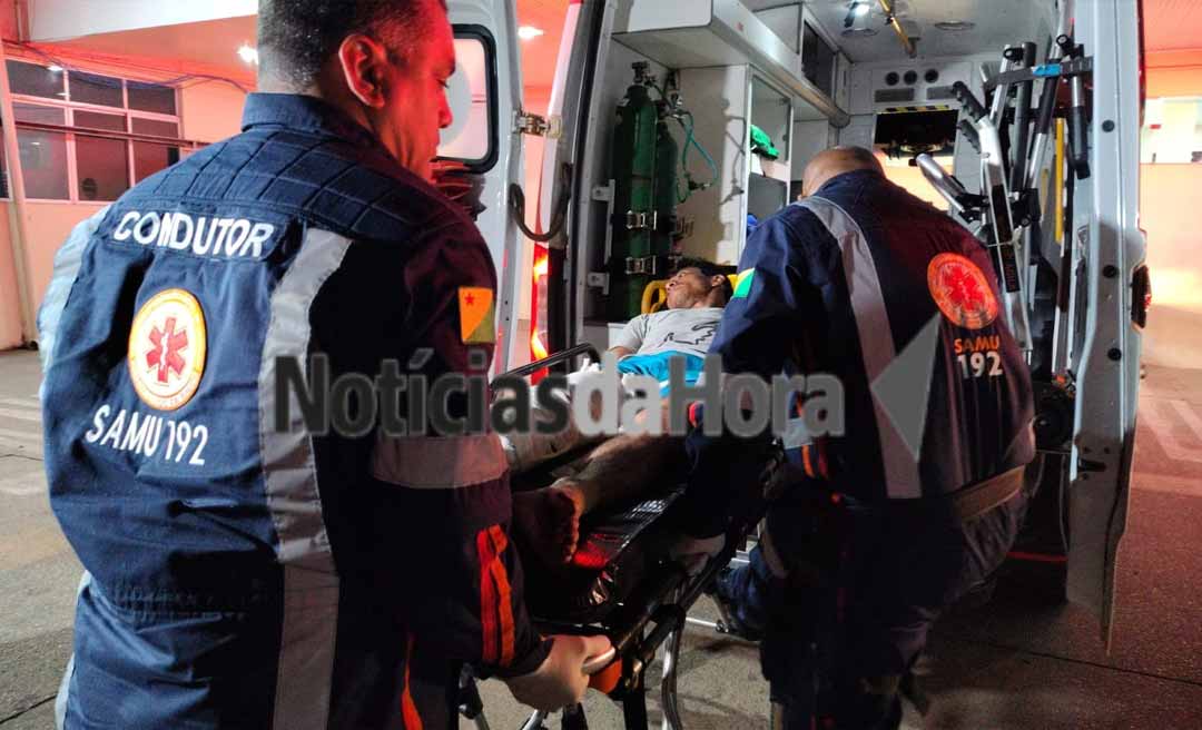 Jovem sofre fratura exposta após ser atropelado por trator em ramal no interior do Acre