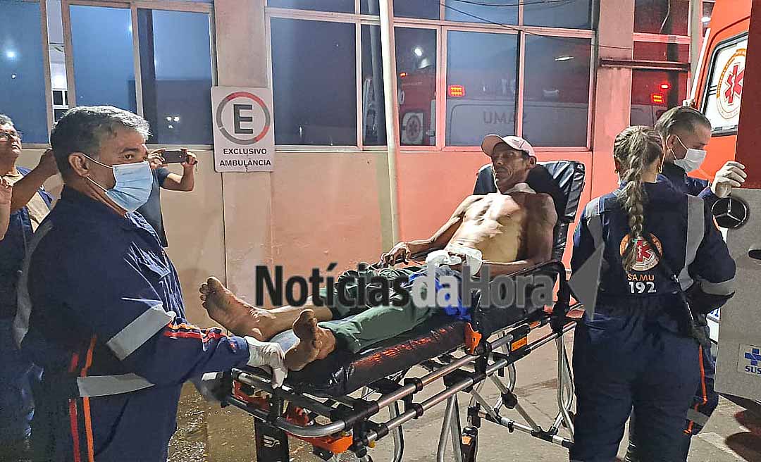 Indígena é atacado no pescoço com pedaço de espelho durante bebedeira em Rio Branco e sobrevive após atendimento do Samu
