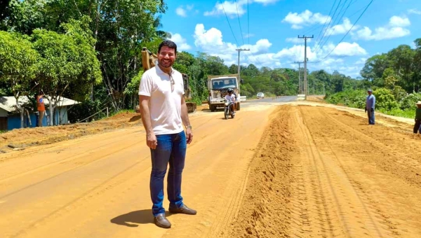 Governador Gladson Camelí acompanha avanço na segunda etapa da duplicação da AC-405