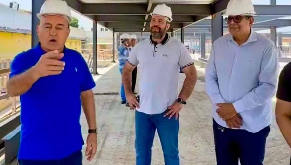 Bocalom visita obras do Mercado Elias Mansour e destaca avanço da construção: “Vai ser um orgulho pra nós”