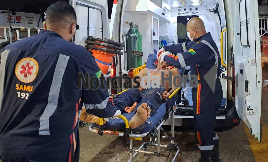 Homem é brutalmente espancado após desentendimento durante bebedeira no bairro Laélia Alcântara, em Rio Branco