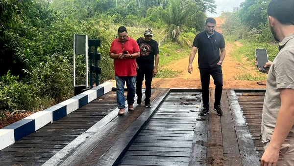 Indicação: Vereador Samir Bestene acompanha entrega de ponte reconstruída no Ramal do Junqueira, zona rural de Rio Branco