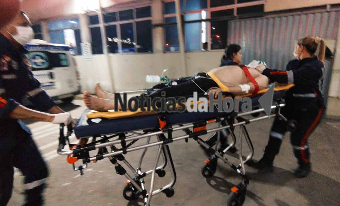 Acidente de trabalho deixa homem em estado grave após cair de aproximadamente cinco metros no bairro Vila Acre