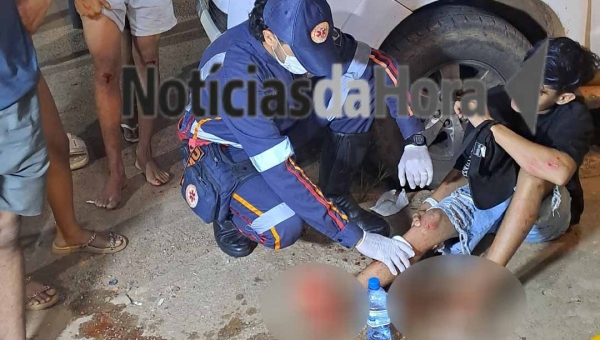 Dupla de menores pega motocicleta sem autorização e causa acidente em Rio Branco