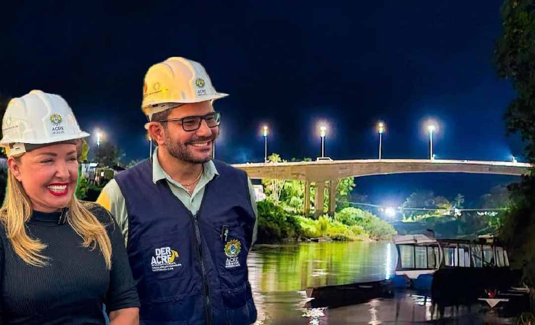 Luzes acesas na Sibéria: ponte de Xapuri ganha nova paisagem noturna