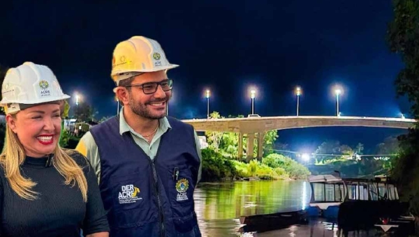 Luzes acesas na Sibéria: ponte de Xapuri ganha nova paisagem noturna