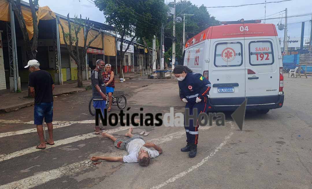 Idoso sofre ataques após confusão com homem durante bebedeira no Centro de Rio Branco