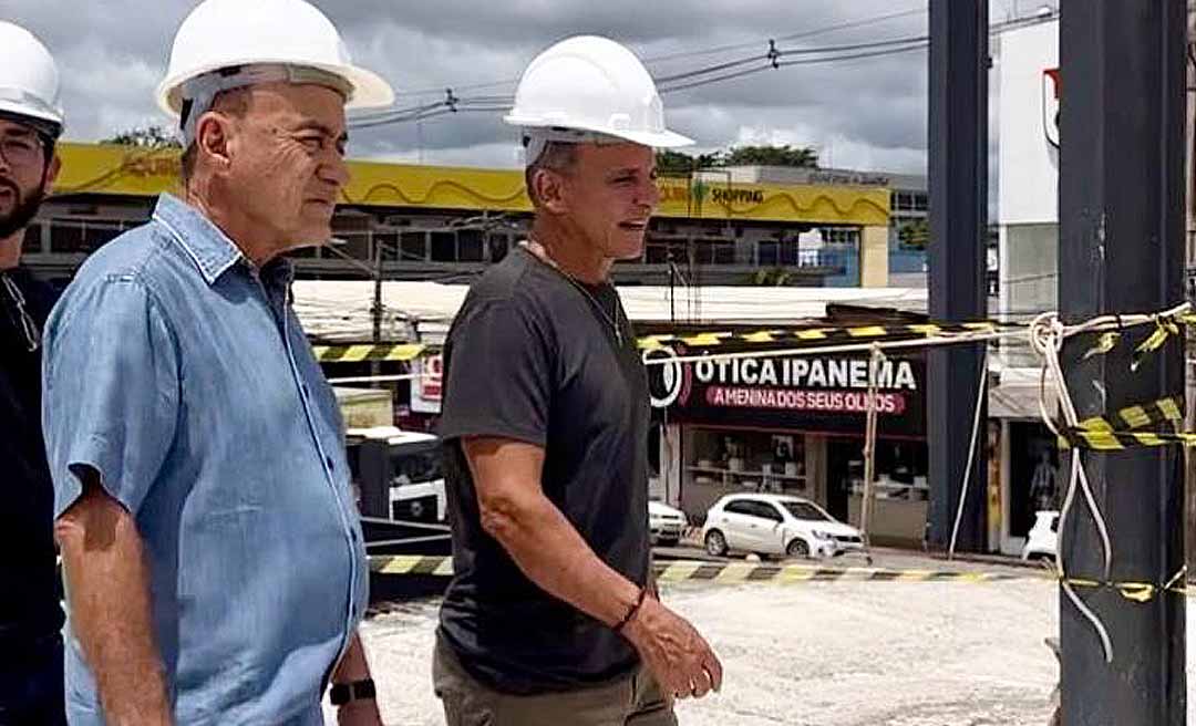 Bocalom e senador Bittar realizam visita técnica às obras do Mercado Elias Mansour: “Ponto de encontro das famílias e um novo cartão-postal da cidade”