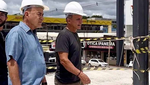 Bocalom e senador Bittar realizam visita técnica às obras do Mercado Elias Mansour: “Ponto de encontro das famílias e um novo cartão-postal da cidade”