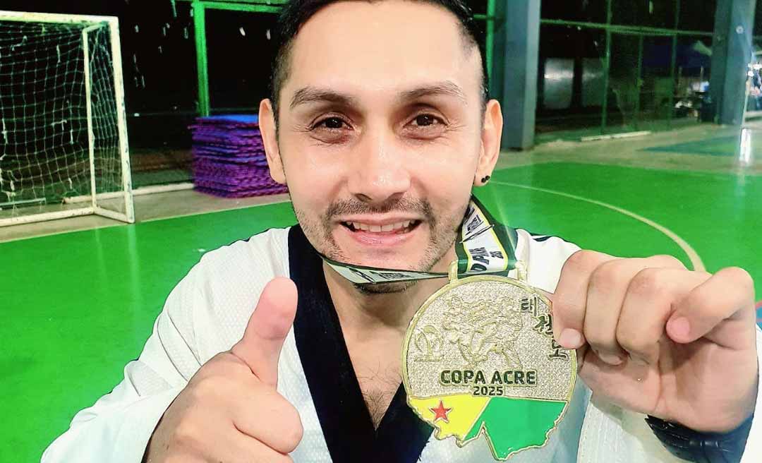Lutador de Epitaciolândia ganha medalha de ouro na Copa Acre de Taekwondo