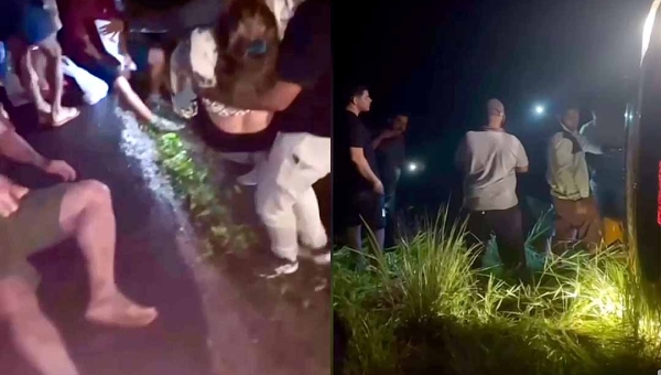 Ônibus da Trans Acreana tomba na BR-364 durante a madrugada e deixa vários feridos; acidente ocorreu entre Feijó e Sena Madureira