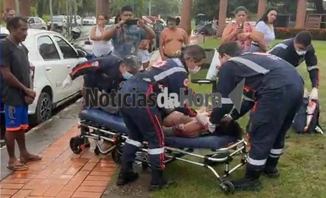Homem em situação de rua é baleado no Centro de Rio Branco; vítima sofreu parada cardiorrespiratória