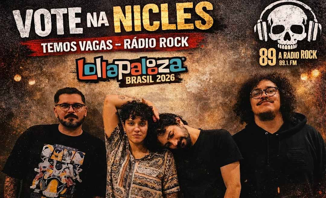 Voto popular pode levar banda acreana de rock alternativo ao Lollapalooza 2026, um dos maiores festivais de música do mundo; saiba como ajudar