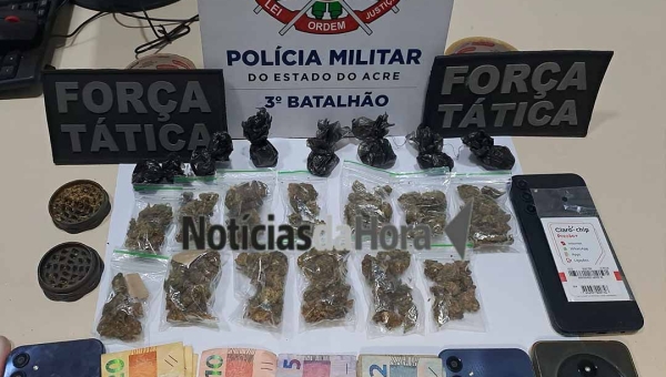 Força Tática apreende quatro adolescentes por tráfico de drogas em Rio Branco