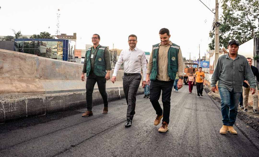 Governador Gladson Camelí vistoria Complexo Viário da Ceará e confirma conclusão da primeira fase para março