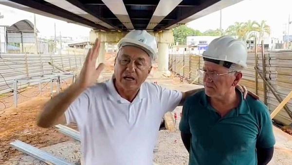 “Vamos entregar esse viaduto até 20 de março”, diz prefeito durante visita às obras do Mamédio Bittar